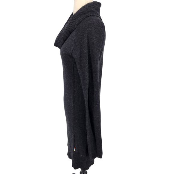 Smartwool Gray Merino Wool Sweaterdress – SZ Small - Warm Breathable Turtleneck - Picture 3 of 7